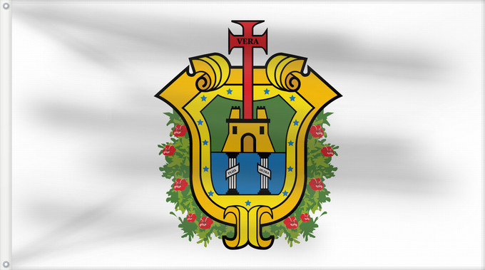 Drapeau, avec deux œillets métalliques et guindant renforcé : Veracruz	Vera Cruz