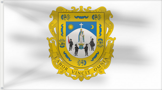 Drapeau, avec deux œillets métalliques et guindant renforcé : Zacatecas	Zacatecas 