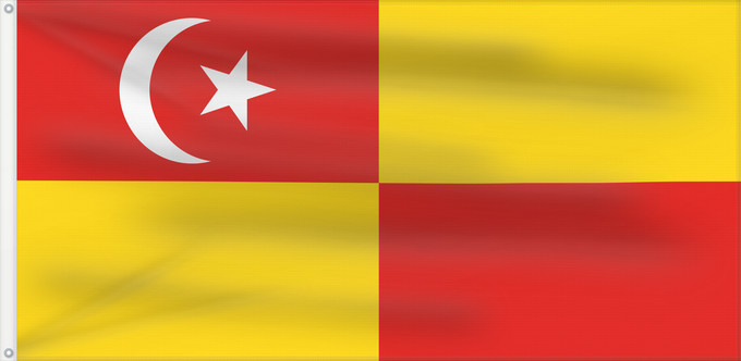 Drapeau, avec deux œillets métalliques et guindant renforcé : Selangor	Selangor 	Malaysian state Selangor