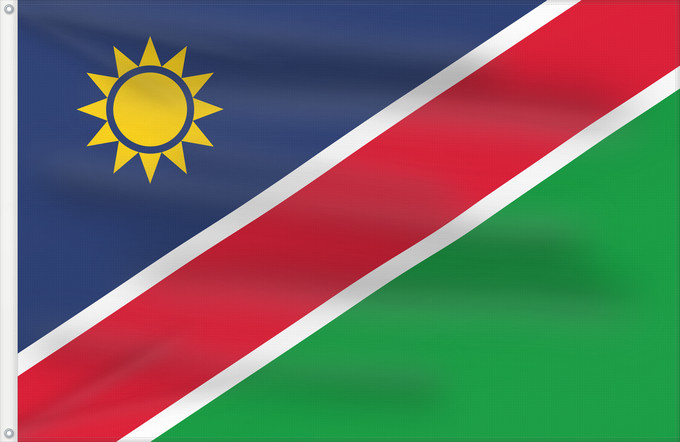 Bandera, con dos ojales metálicos y lado del asta reforzado: Namibia	Namibie	Namibië
