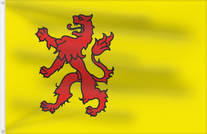 Bandera, con dos ojales metálicos y lado del asta reforzado: Zuid-Holland	South Holland	Olanda Meridionale	Province nl Zuid-Holland