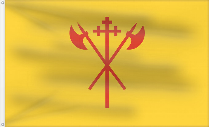 Bandera, con dos ojales metálicos y lado del asta reforzado: Sør-Trøndelag	Sør-Trøndelag County, Norway	comté de Sør-Trøndelag