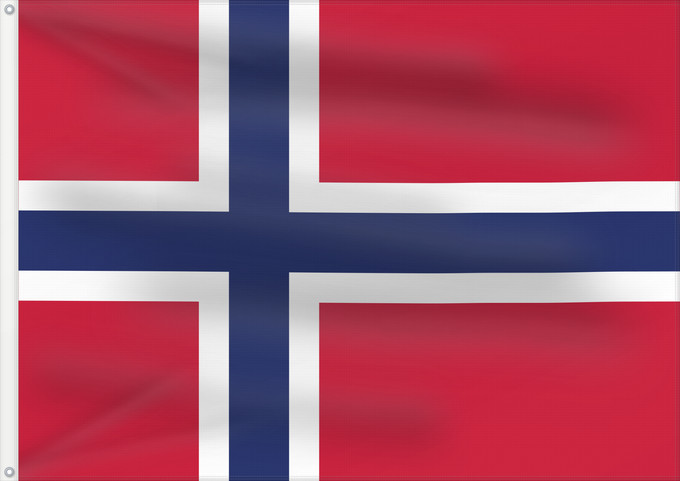 Bandera, con dos ojales metálicos y lado del asta reforzado: Jan Mayen