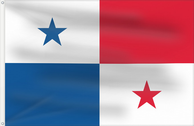 Drapeau, avec deux œillets métalliques et guindant renforcé : Panama	Panamá	Panamy	علم پَنما	Paname	Da Panamas	Panamo	Флаг Панамы