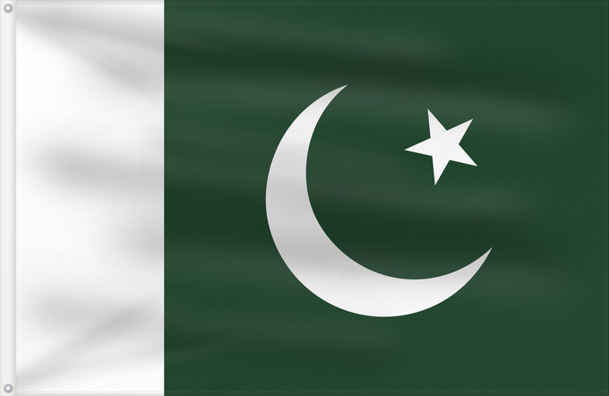Flag, with two metal eyelets and reinforced hoist: Pakistan	 Pakistan	Pakistán	Paquistão	علم باكستان	পাকিস্তানের জাতীয় পতাকা	পাকিস্তানর ফিরালহান	Pakistano	पाकिस्तान का ध्वज	ପାକିସ୍ତାନୀ ଝଣ୍ଡା	ਪਾਕਿਸਤਾਨ ਦਾ ਕੌਮੀ ਝੰਡਾ	د پاکستان بيرغ	Флаг Пакистана	Pakistana	பாக்கித்தான் கொடி	Прапор Пакистану	پاکستان کا پرچم