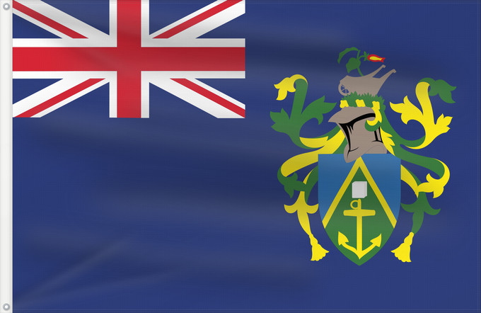 Bandera, con dos ojales metálicos y lado del asta reforzado: Pitcairn Islands	Pitcairn	Îles Pitcairn	Islas Pitcairn	Pitcairninseln	Isole Pitcairn	Pitkern Ailen	Знаме на Питкерн	Ynysoedd Pitcairn	Ynysow Pitcairn