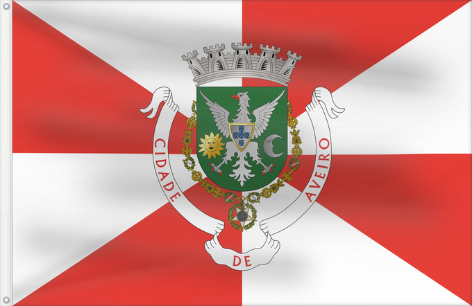 Flag, with two metal eyelets and reinforced hoist: Aveiro