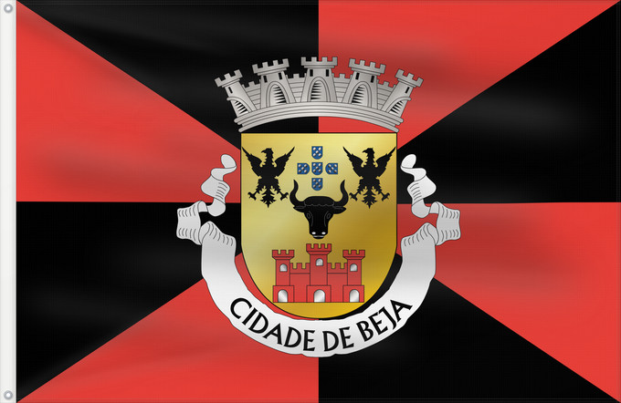 Flag, with two metal eyelets and reinforced hoist: Beja