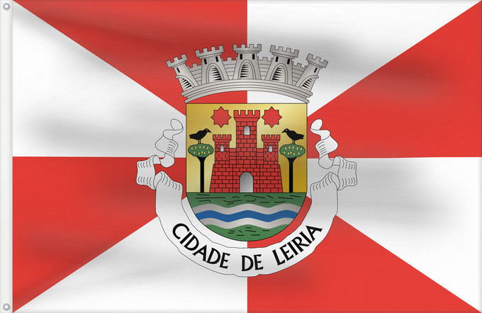 Flag, with two metal eyelets and reinforced hoist: Leiria