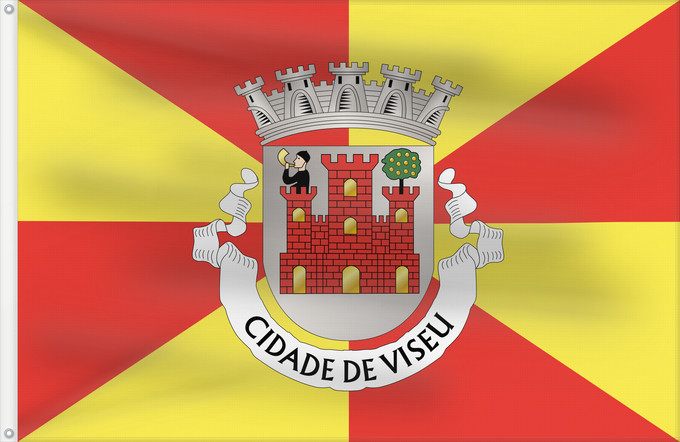 Bandiera, con due occhielli metallici e lato dell'asta rinforzato: Viseu