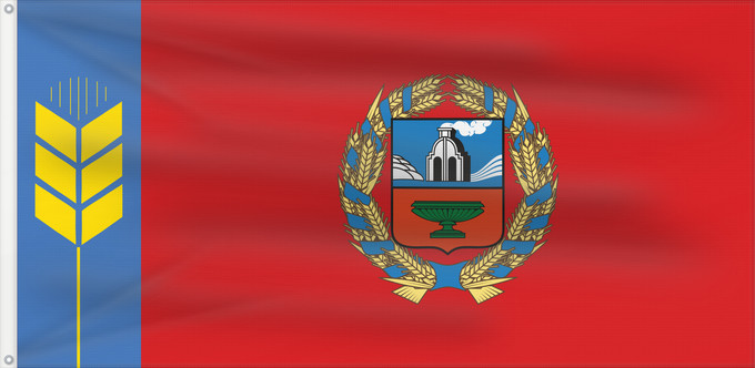 Drapeau, avec deux œillets métalliques et guindant renforcé : Altai Krai	Altai Krai 	Kraï de l'Altaï	Krai de Altái	Altai krai