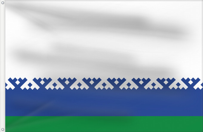 Flag, with two metal eyelets and reinforced hoist: Nenets Autonomous District Nenets Autonomous District, Russia Nénétsie ou district autonome de Nénétsie distrito autónomo de Nenetsia Autonome Kreis der Jamal-Nenzen Флаг Ненецкого автономного округа