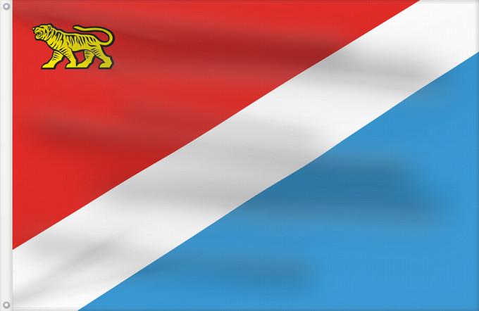 Flag, with two metal eyelets and reinforced hoist: Primorsky Krai Kraï du Primorie Krai de Primorie Primorski Krai