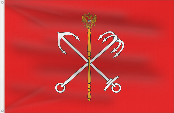 Flagge, mit zwei Metallösen und verstärktem Besatzband: Saint Petersburg Russia	Saint Petersburg, Russia	Saint-Pétersbourg	San Petersburgo 	Saint Petersburg	San Pietroburgo