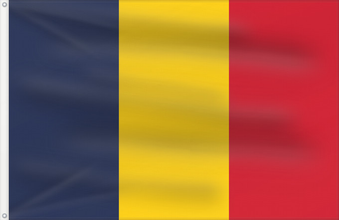 Flag, with two metal eyelets and reinforced hoist: Chad	National du Tchad	Chad. Proporción 2 3	Tschad	Ciad	Tsjaad	علم تشاد	Ĉado	Ciadului	Čada	Tchads