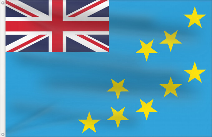 Drapeau, avec deux œillets métalliques et guindant renforcé : Tuvalu