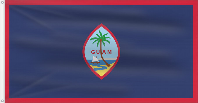 Flag, with two metal eyelets and reinforced hoist: Guam
