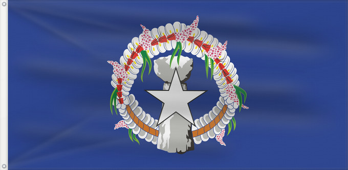 Bandera, con dos ojales metálicos y lado del asta reforzado: Northern Mariana Islands