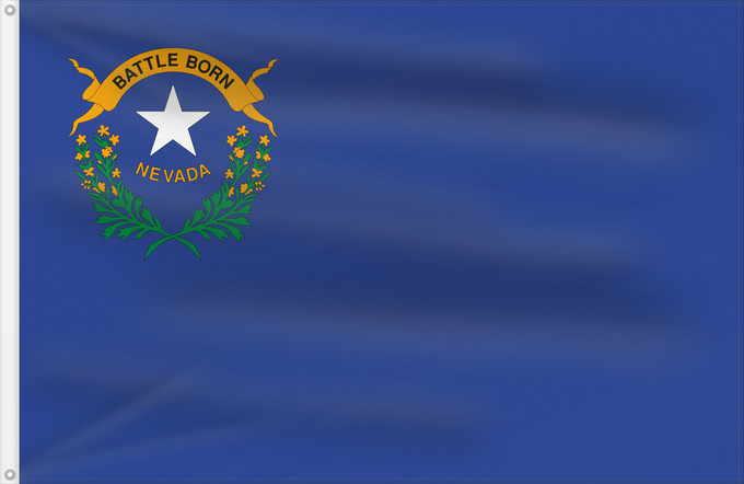 Bandera, con dos ojales metálicos y lado del asta reforzado: Nevada State of Nevada ᏁᏩᏓ ᎦᏓᏘ Ka hae Newaka Nivatae Náʼaazhoozh Hahoodzo bidah naatʼaʼí Флаг Невады Američke savezne države Nevade