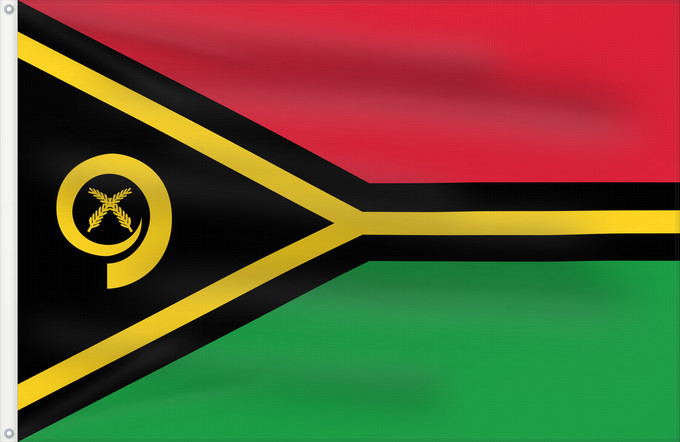 Flag, with two metal eyelets and reinforced hoist: Vanuatu