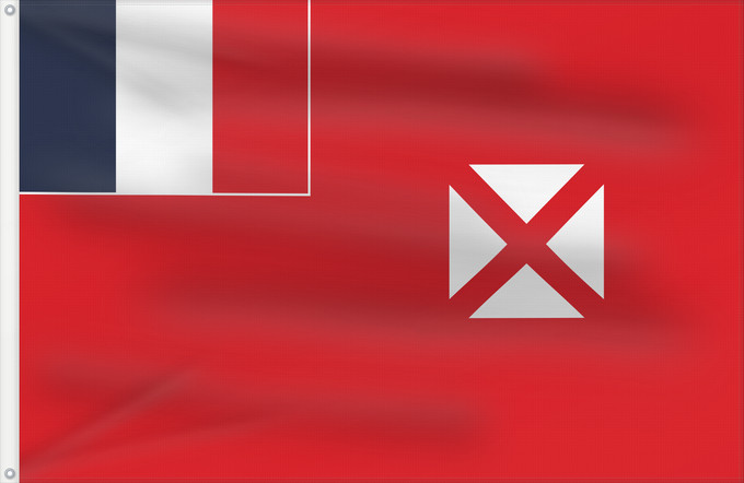 Bandera, con dos ojales metálicos y lado del asta reforzado: Wallis and Futuna Wallis-et-Futuna Wallis y Futuna Wallis und Futuna Wallis e Futuna