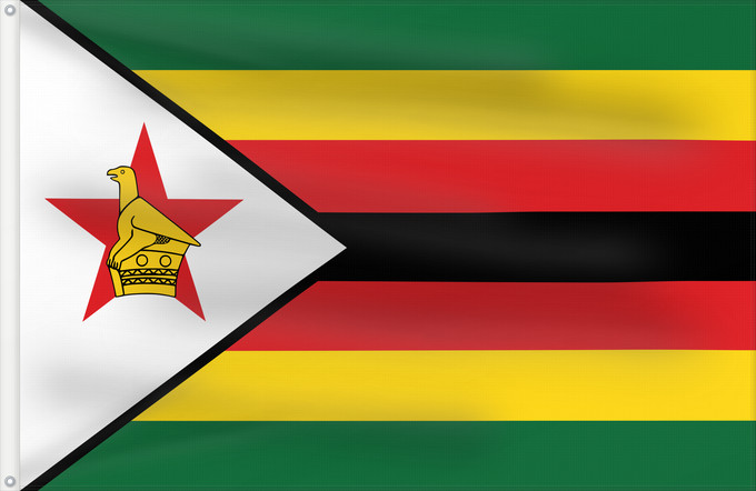 Flag, with two metal eyelets and reinforced hoist: Zimbabwe	Zimbabue	Simbabwe	Zimbawe	Zimbabwes	Zimbabvo	Mbendera ya Zimbabwe	Zimbabveja	Mureza weZimbabwe	Folaga ye Zimbabwe	Folaga la Zimbabwe	Folaga la Zimbagwe