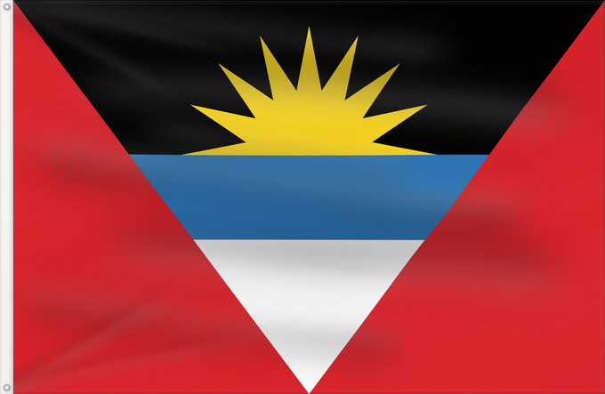 Bandera, con dos ojales metálicos y lado del asta reforzado: Antigua and Barbuda	D Antigua-et-Barbuda	Antigua y Barbuda	Antigua und Barbuda	Antigua e Barbuda	Antigua en Barbuda	Antígua e Barbuda	অ্যান্টিগুয়া ও বার্বুডার পতাকা	Antigve i Barbude	ދިދަ އެންޓިގުއާ އަދި ބާބިއުޑާ	Σημαία των Αντίγκουα και Μπαρμπούντα	پرچم