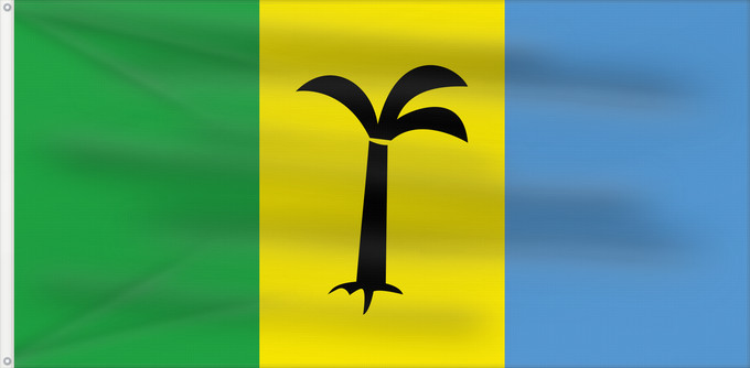Drapeau, avec deux œillets métalliques et guindant renforcé : Saint Christopher-Nevis-Anguilla	Saint Christopher-Nevis-Anguilla  1958 - 1983	Saint-Christophe-et-Niévès-Anguilla (1958-1983)	San Cristóbal y Nieves-Anguila (1958-1983)	Saint Christopher-Nevis-Anguilla (1958-1983)