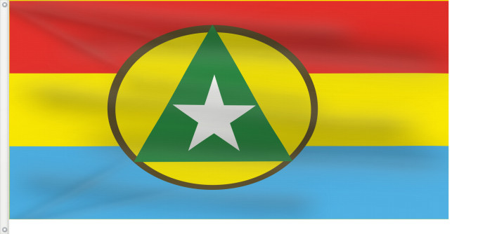 Drapeau, avec deux œillets métalliques et guindant renforcé : Cabinda