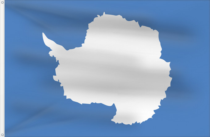 Bandera, con dos ojales metálicos y lado del asta reforzado: Proposed flag of Antarctica  Graham Bartram	One of several flag proposals for Antarctica	Antarctique	Un de varios banderas propuesta de Antártida	Flaggenvorschlag für die Antarktis	Una delle bandiere proposte per l Antartide	Vörslag för ene Flagg vun Anta