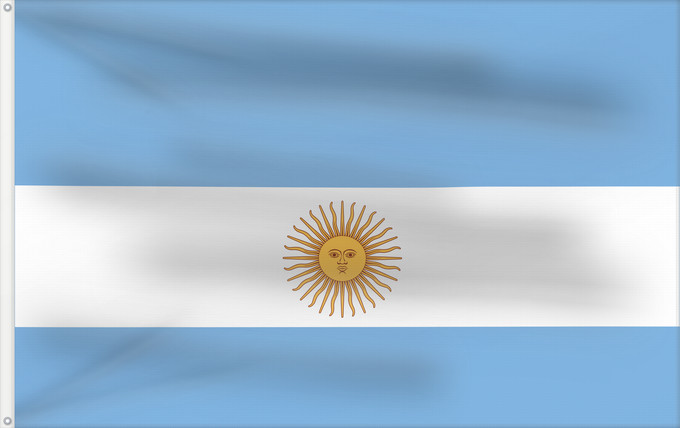 Flagge, mit zwei Metallösen und verstärktem Besatzband: De Marina Argentina  1818	Argentine navy	Marine argentine (1818)	Armada Argentina (1818)	Argentinische Marine (1818)	Marina argentina (1818)