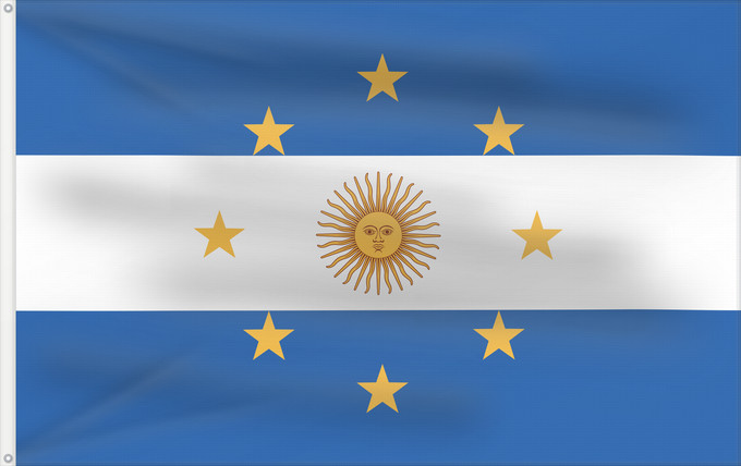 Drapeau, avec deux œillets métalliques et guindant renforcé : Navy Jack of Argentina 1818