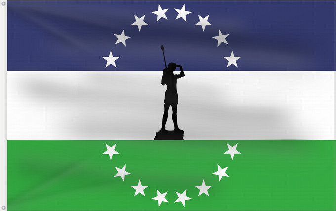 Flagge, mit zwei Metallösen und verstärktem Besatzband: Rio negro no oficial	Rio Negro (unofficial)	Río Negro (non officiel)	Río Negro (no oficial)	Rio Negro (inoffiziell)	Río Negro (non ufficiale)	Usada extraoficialmente en la provincia de rio negro