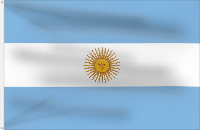 Flag, with two metal eyelets and reinforced hoist: Argentina Argentin La Argentina Argentinien Dell Argentina Argentinië Argentyny আর্জেন্টিনার পতাকা Argentine آرژانتین پرچم Argentiinan Airgintín Флаг Аргентины Argentíny Argentinas Прапор Аргентини 阿根廷国旗