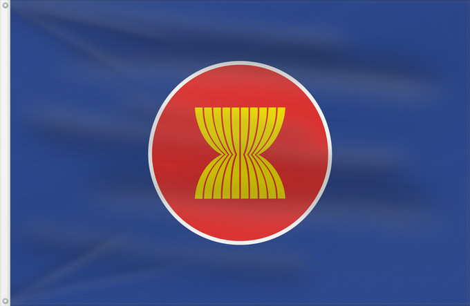 Drapeau, avec deux œillets métalliques et guindant renforcé : ASEAN