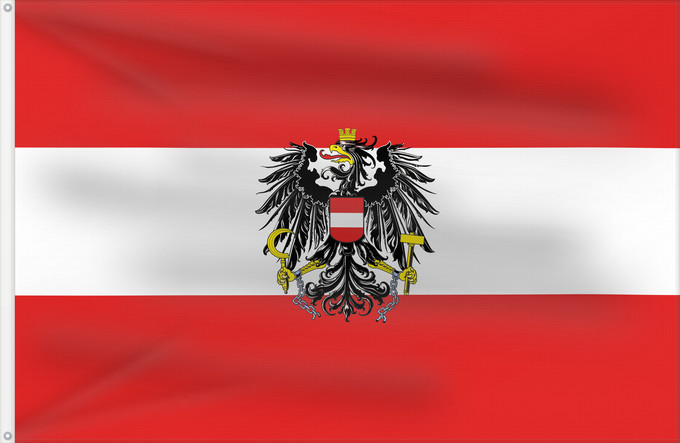 Drapeau, avec deux œillets métalliques et guindant renforcé : Austria L Autriche Österreichs D Austria Oostenrijk Áustria Austrii Östareichische Flaggn Austrije D Àustria Rakouská vlajka Austria lipp Itävallan HOstaire Ausztria Austriacum Austrijas Ta l-Awstrija Østerrikes flagg Det austerrikske flagget Stago Estre