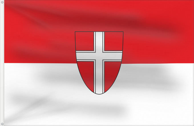 Drapeau, avec deux œillets métalliques et guindant renforcé : Vienna	Austrian capital Vienna	Vienne	Wien	Landesflagge der österreichischen Bundeshauptstadt Wien§ 3 des Gesetzes über die Symbole der Bundeshauptstadt Wien legt fest Die Farben der Bundeshauptstadt Wien sind rot-weiß