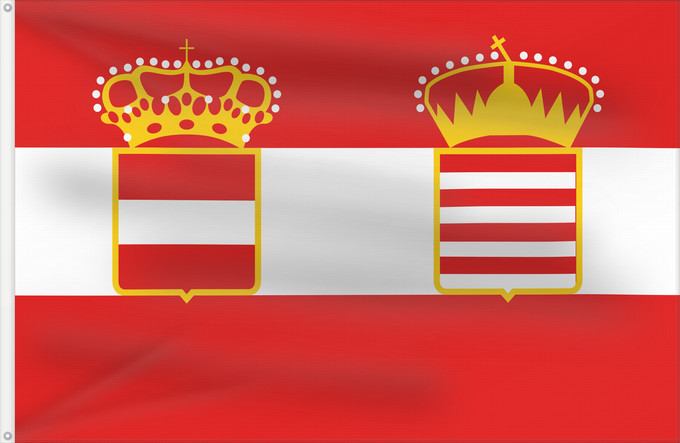Bandera, con dos ojales metálicos y lado del asta reforzado: Naval Ensign of Austria Hungary 1918