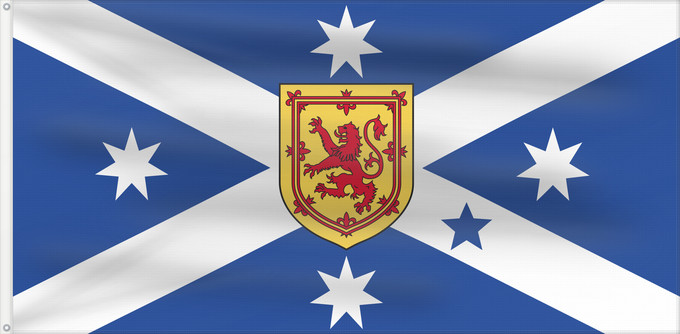 Drapeau, avec deux œillets métalliques et guindant renforcé : Australian Scottish-heritage Scottish Australian
