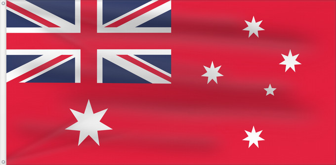 Bandera, con dos ojales metálicos y lado del asta reforzado: Civil Ensign of Australia	Civil ensign of Australia	Australie - Pavillon civil	Australia - Pavellón Civil	Australien - Zivilschiffsflagge	Australia - Insegna Civile