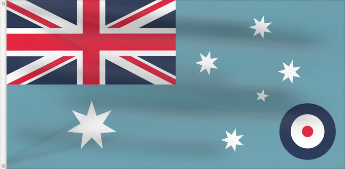 Drapeau, avec deux œillets métalliques et guindant renforcé : Ensign of the Royal Australian Air Force 1948-1982