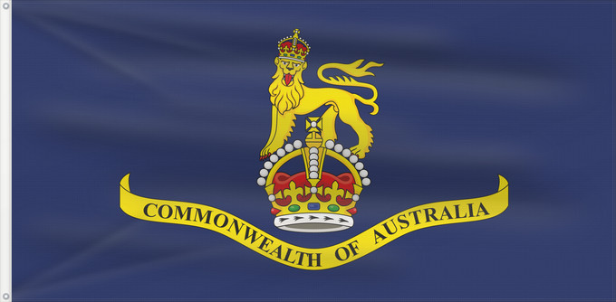 Drapeau, avec deux œillets métalliques et guindant renforcé : Governor-General of Australia	Governor General of Australia  1936–1953   2024 – present	Gouverneur général d'Australie (1936–1953, 2024–présent)	Gobernador General de Australia (1936–1953, 2024–presente)	Generalgouverneur von Australien (1936–1953, 2024–h
