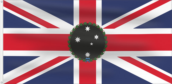 Drapeau, avec deux œillets métalliques et guindant renforcé : Governor of South Australia 1870–1876 Governor of South Australia (1870–1876) Étendard du gouverneur d'Australie-Méridionale (1870–1876) Estandarte del Gobernador de Australia Meridional (1870–1876) Standard des Gouverneurs von Südaustralien (1870–1876)