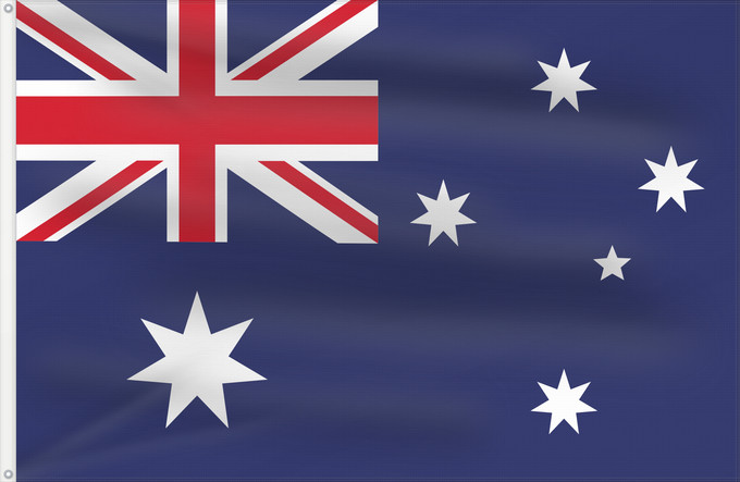 Flag, with two metal eyelets and reinforced hoist: Australia	Australie	Australien