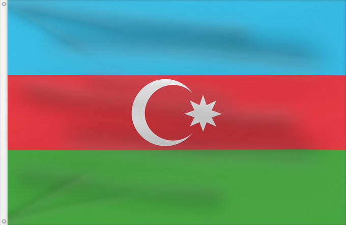 Flag, with two metal eyelets and reinforced hoist: Azerbaijan L Azerbaïdjan Azerbaiyán Aserbaidschan Dell Azerbaigian Azerbeidzjan Azerbejdżanu Азербаиџьан абыраҟ علم أذربيجان Azərbaycan Сцяг Азербайджана Сьцяг Азэрбайджану Azerbajĝano Aserbaidžaani lipp Azerbaidžanin Azerbajdzsán Ադրբեջանի դրոշը აზერბაიჯ