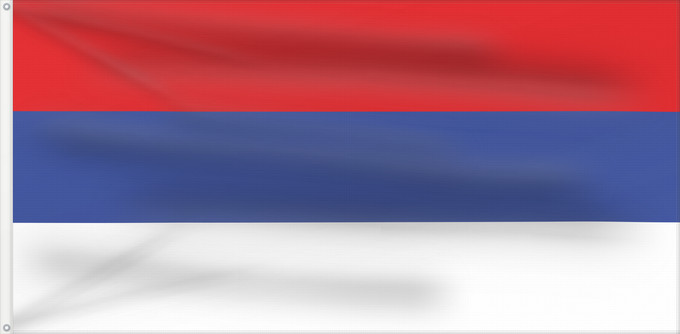 Bandera, con dos ojales metálicos y lado del asta reforzado: Republika Srpska	Serb Republic  not to be confused with the Republic of Serbia