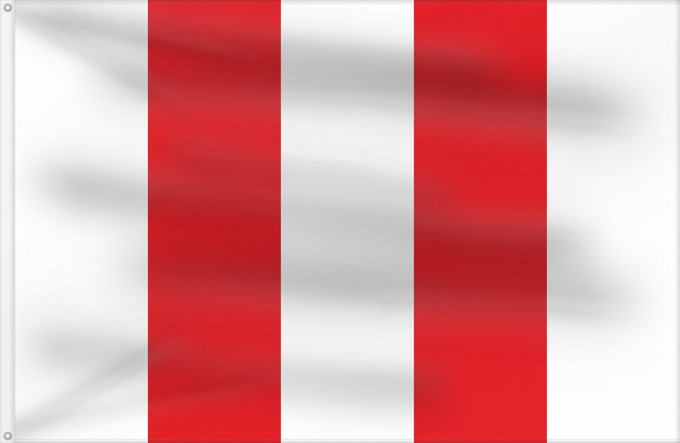 Bandera, con dos ojales metálicos y lado del asta reforzado: Écaussines Belgium