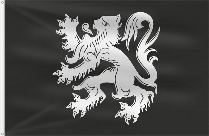 Bandera, con dos ojales metálicos y lado del asta reforzado: Asse Municipal flag of Asse, Belgium