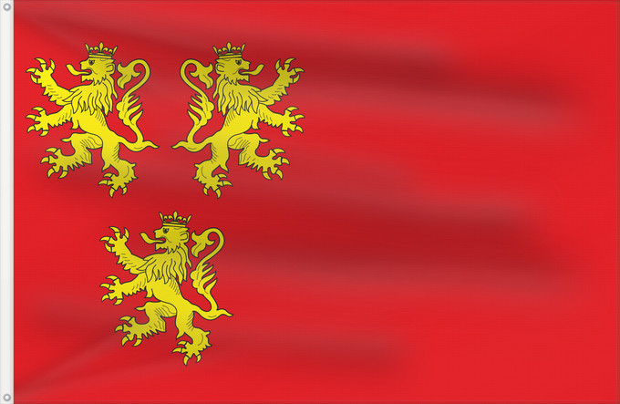 Bandera, con dos ojales metálicos y lado del asta reforzado: Chièvres Municipal flag of Chièvres, Belgium