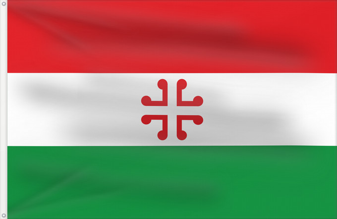 Bandera, con dos ojales metálicos y lado del asta reforzado: De Haan Belgian municipality De Haan in West Flanders Le Coq Haan